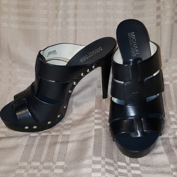 MICHAEL Michael Kors Shoes - NWOT Michael Kors Black Leather Mules